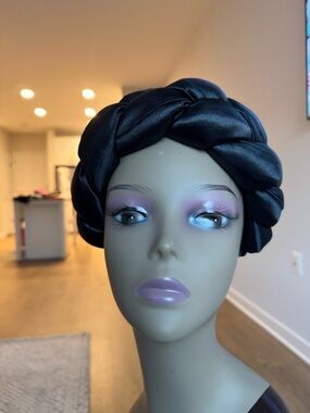 Black Braided Satin Headband